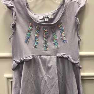 Girls DKNY dress with sequins and ruffles